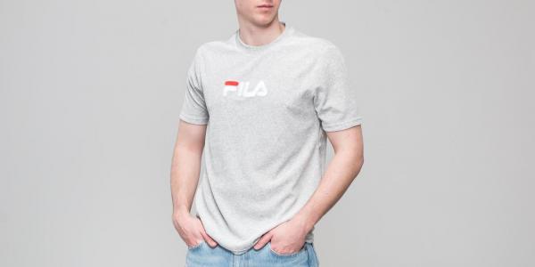 FILA Richard Velvet Tee Light Grey Melange Bros