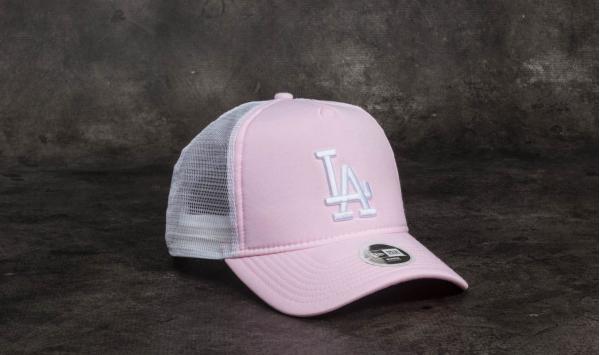 New Era 9Forty Women MLB Oxford Aframe Los Angeles Dodgers Trucker Pastel Pink