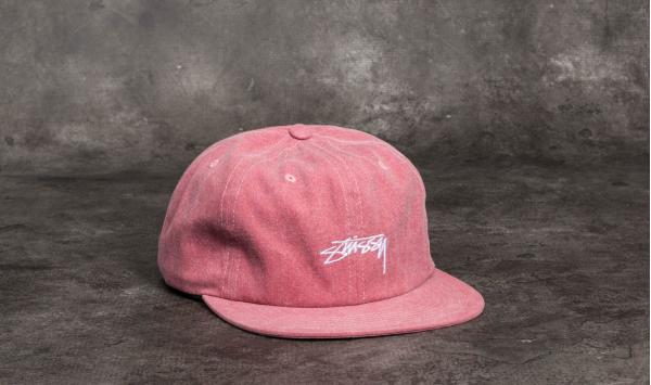 Stüssy Washed Oxford Canvas Cap Red
