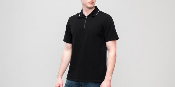 Stüssy Lion Zip Polo Black