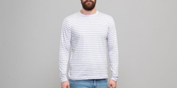 Norse Projects James Logo Stripe Longsleeve Tee Heather