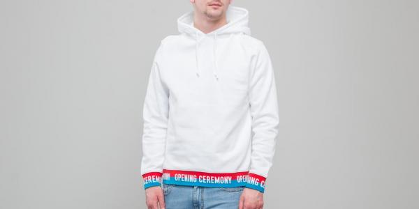 Opening Ceremony Elastic Logo Hoodie White/ Multicolor