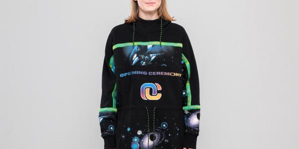 Opening Ceremony Christian Riese Lassen Oversized Hoodie Black/ Multicolor