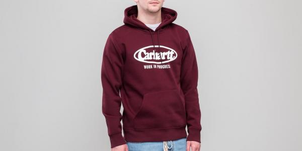 Carhartt WIP Hooded Oval Sweat Chianti/ White