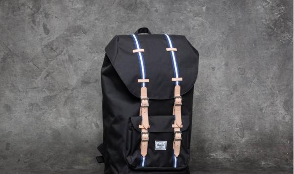 Herschel Supply Co. Little America Backpack Black/ Blue Print/ White