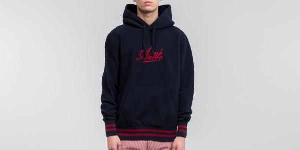 Aimé Leon Dore Reverse Fleece Hoodie Navy