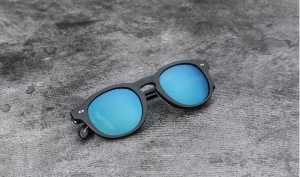 Stüssy Romeo Sunglasses Matte Black/ Blue Mirror