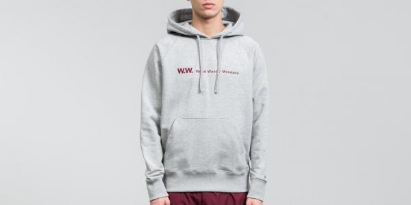 WOOD WOOD Raffi Hoodie Grey Melange