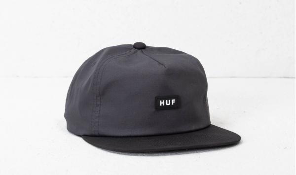 HUF Bar Logo Snapback Charcoal