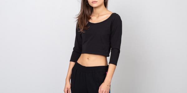 Calvin Klein Longsleeve Curve Neck Tee Black