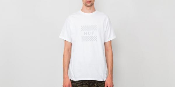 HUF Blackout Check Box Shortsleeve Tee White
