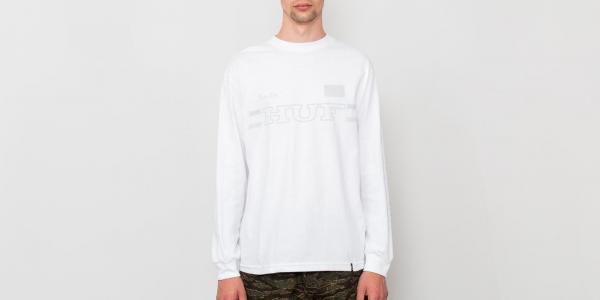 HUF Blackout Team Longsleeve Tee White