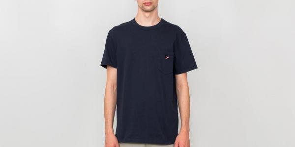 MAISON KITSUNÉ Venice Fox Patch T-Shirt Navy