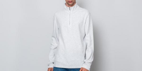 Reigning Champ Terry Half Zip Pullover Heather Ash