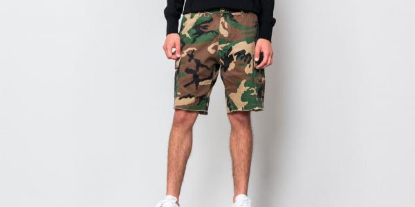 HUF Standard Issue Cargo Short Woodland Camo
