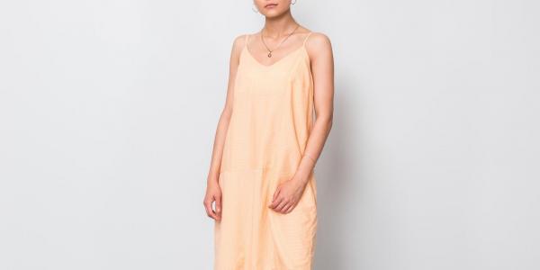 SELECTED Jana Strap Dress Apricot Ice