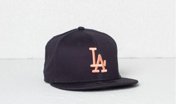 New Era 9Fifty Youth MLB League Essential Los Angeles Dodgers Cap Navy/ Peach