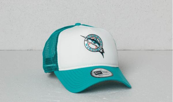 New Era 9Forty MLB Florida Marlins Trucker Aqua/ White