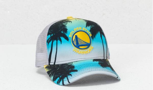 New Era 9Forty NBA Coastal Aframe Golden State Warriors Trucker Cyan/ Grey