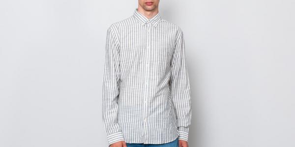 SELECTED Two William Stripe Longsleeve Shirt White