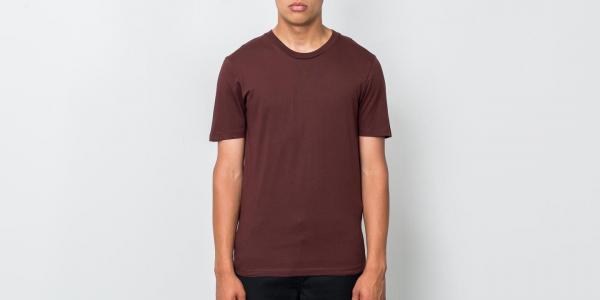 SELECTED The Perfect Shortsleeve O-Neck Tee Bitter Chocolate