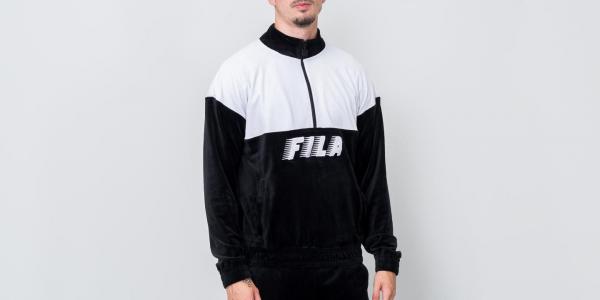 FILA Easton Half Zip Sweat Black/ White
