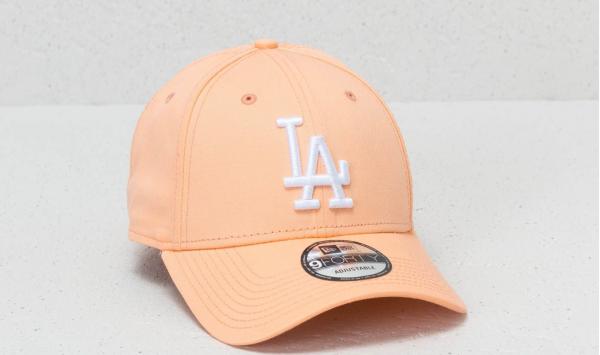 New Era 9Forty MLB League Essential Los Angeles Dodgers Cap Peach/ White