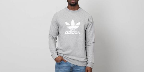 adidas Trefoil Crewneck Medium Grey Heather