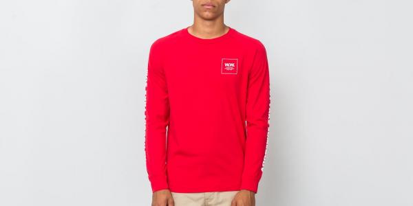 WOOD WOOD Han Longsleeve Tee Red