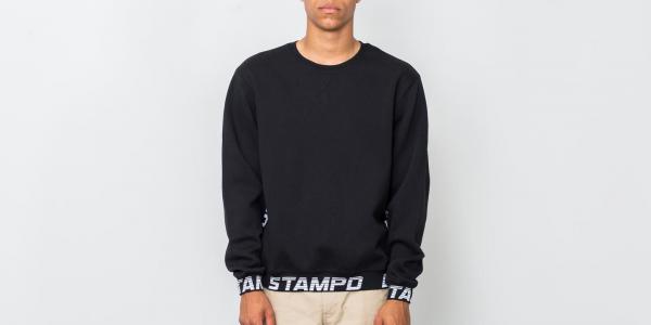 STAMPD Drive Pullover Crew Sweatshirt Black