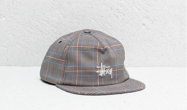 Stüssy Gled Plaid Cap Tan