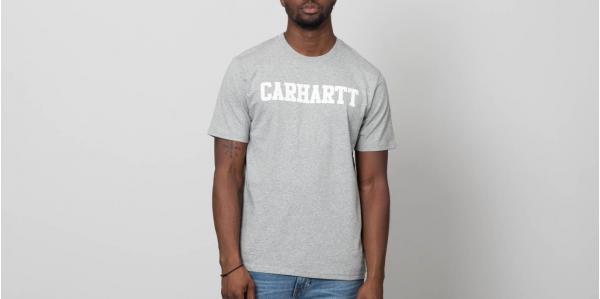 Carhartt WIP Shortsleeve College Tee Grey Heather/ White