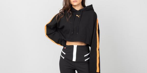 Puma Fenty x Rihanna Hooded Longsleeve Cropped Sweatshirt Puma Black