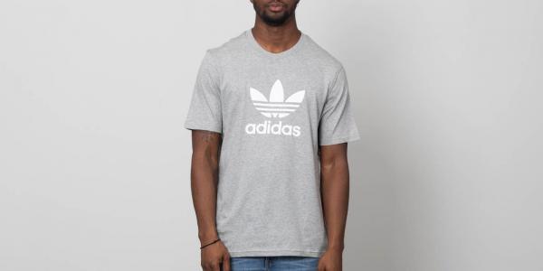 adidas Trefoil Tee Medium Grey Heather