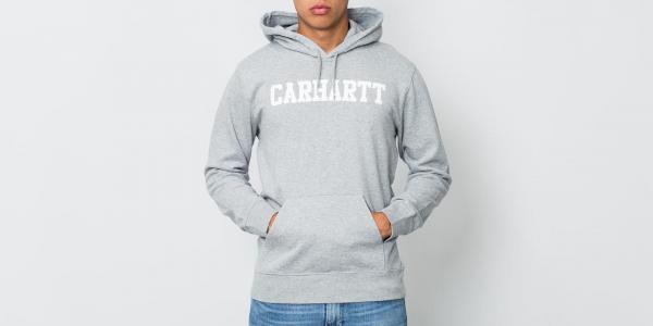 Carhartt WIP Hooded College Sweat Grey Heather/ White