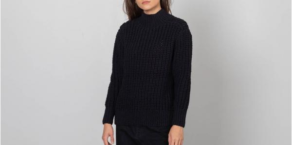 SELECTED Lemoni Longsleeve Highneck Knitted Pullover Black