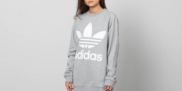 adidas Oversized Sweatshirt Medium Grey Heather