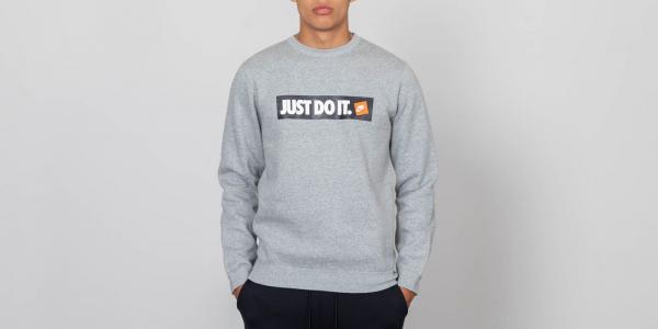 Nike Sportswear Hybrid Fleece Crewneck Grey