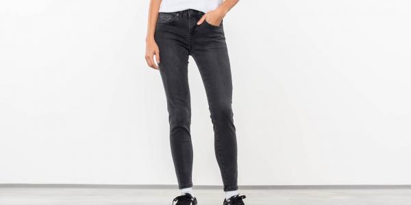 SELECTED Ida Cropped Jeans Grey Denim
