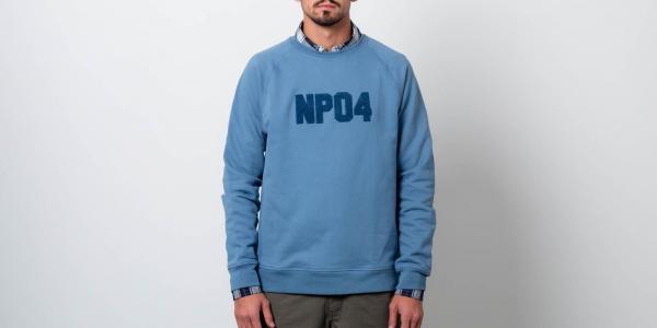 Norse Projects Ketel Classic Towelling Logo Sweatshirt Cali Blue