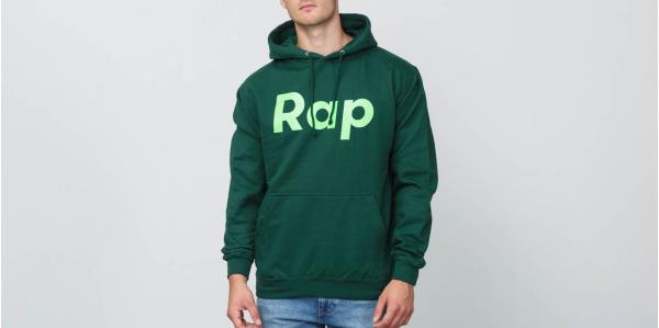 RAP Hoodie Dark Green/ Electric Green