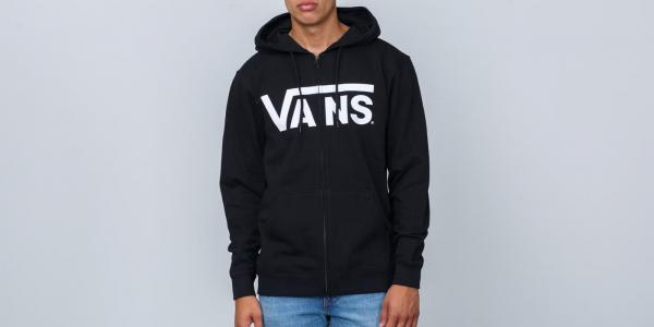 Vans Classic Zip Hoodie Black/ White