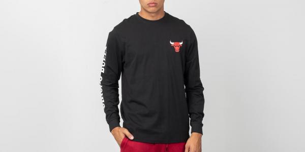 New Era Longsleeve Tee Chicago Bulls Black/ Red