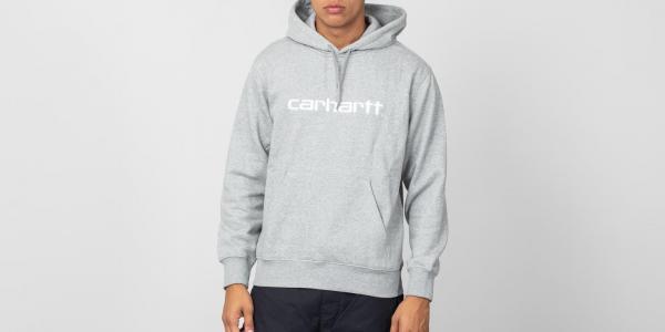 Carhartt WIP Hooded College Sweat Grey Heather/ White