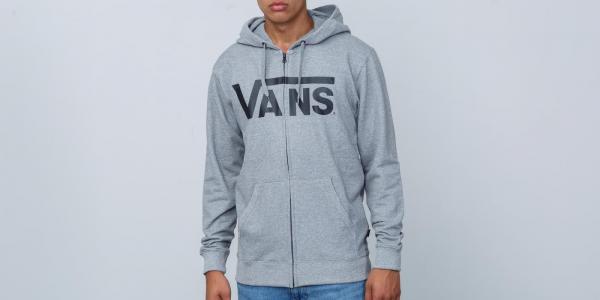 Vans Classic Zip Hoodie Concrete Heather/ Black