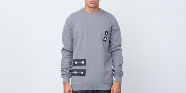 Rick Owens DRKSHDW Felpa Crewneck Sweatshirt Grey