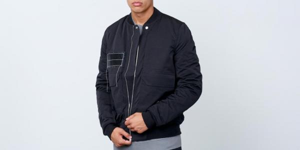 Rick Owens DRKSHDW Imbottito Cop Flight Bomber Jacket Black