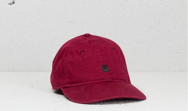 Carhartt WIP Madison Logo Cap Mulberry/ Black