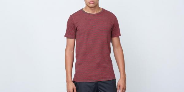 SELECTED Edwin Shortsleeve O-Neck Tee Dark Grey Melange/ Barbados