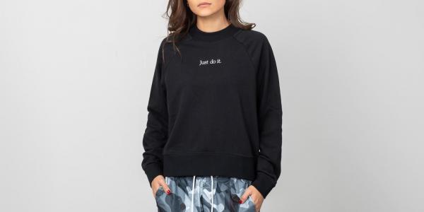 Nike Sportswear Newsprint Longsleeve Crewneck Black